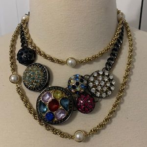 Chunky gemstone costume necklace